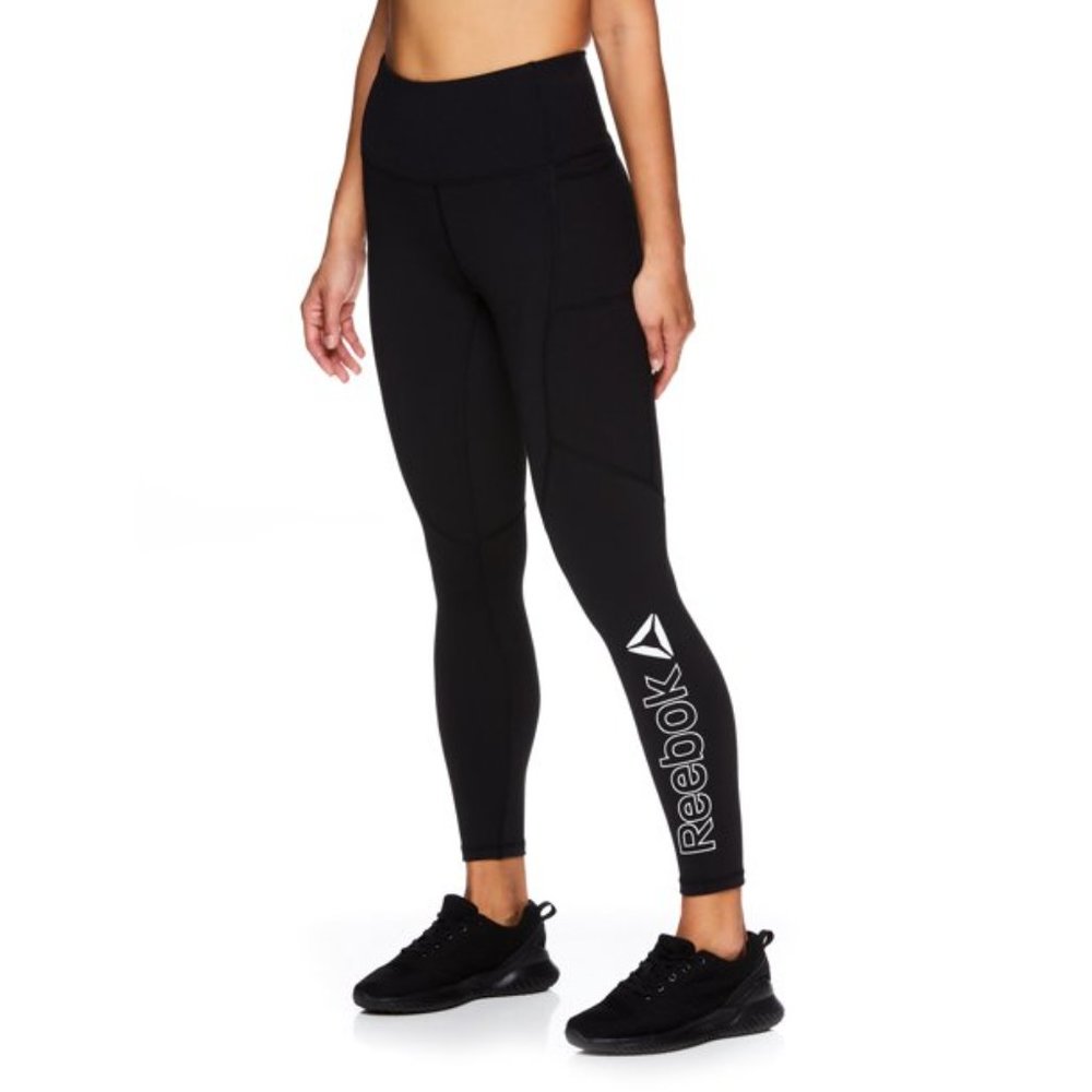 Reebok Essential Highrise Ankle Length Leggings with Pockets, 25" Inseam - Picture 3 of 4